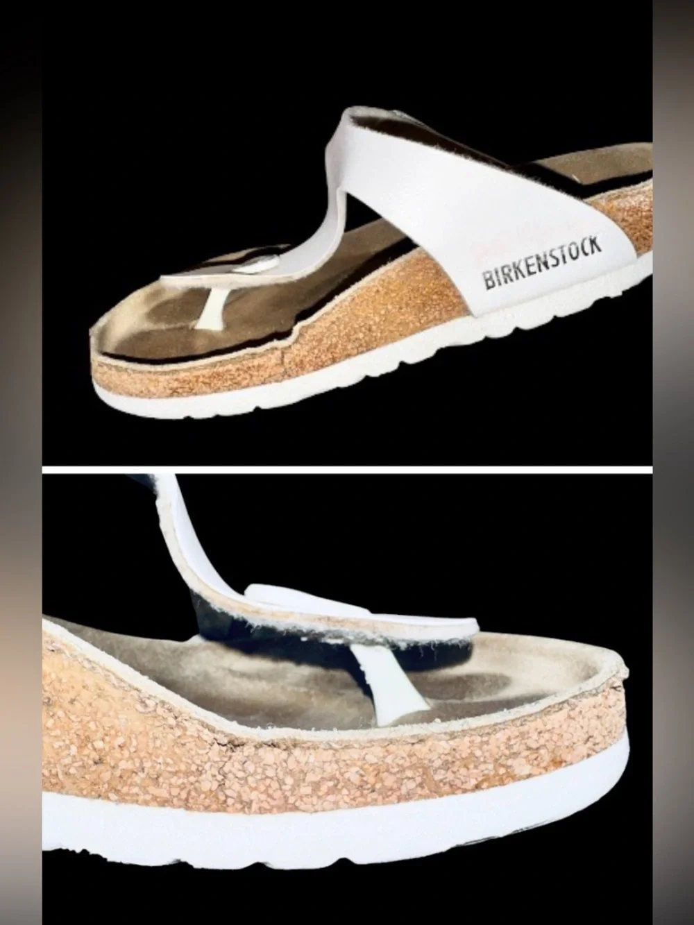 Birkenstock Gizeh white thong sandals women’s GIRL’s shoes size 35 4 4.5